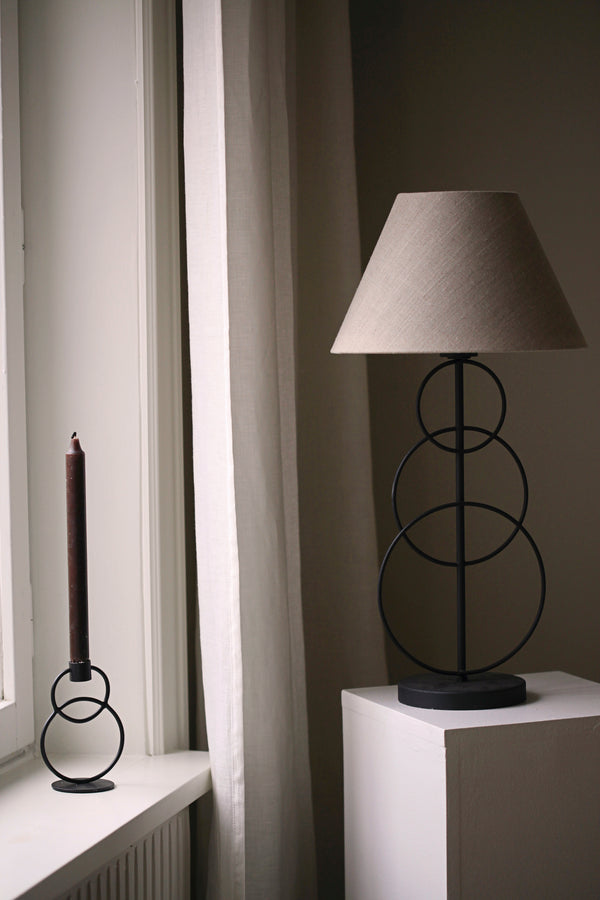 Piper, Table Lamp, H42xW21xD15cm, Black Styled