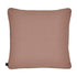 Pillow in Dirty pink color with Gold embroidery seen from behind