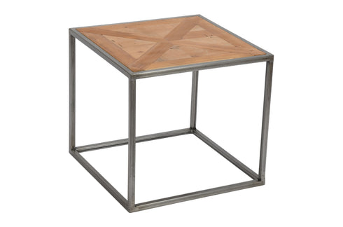 Maison, Square Side Table, W55xD55xH50cm, Solid Pine Parquet