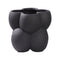 Limestone, Vase, dia18.5xH18xW18.5cm, Black