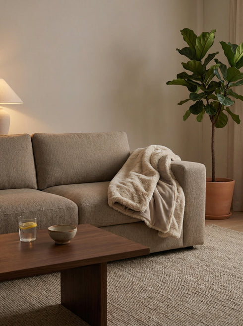 Dreamland, Throw, L150xW130cm, Taupe