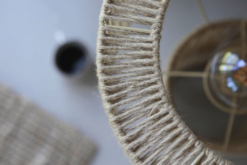 Tournelle, Lamp Shade, dia37xH57cm, Natural/Black