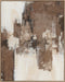 Hum, Framed printing soft gesso canvas with hand touch, H100xW80xD3.8cm, Brown/white