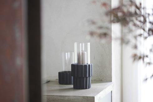 Nutchess, Lantern, dia11xH28cm, Coal