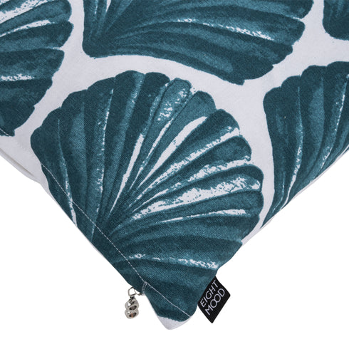 Helix Cushion Cover, Dark Emerald/White