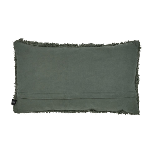 Poppy Cushion Cover, Forest Green/Grass Green/White