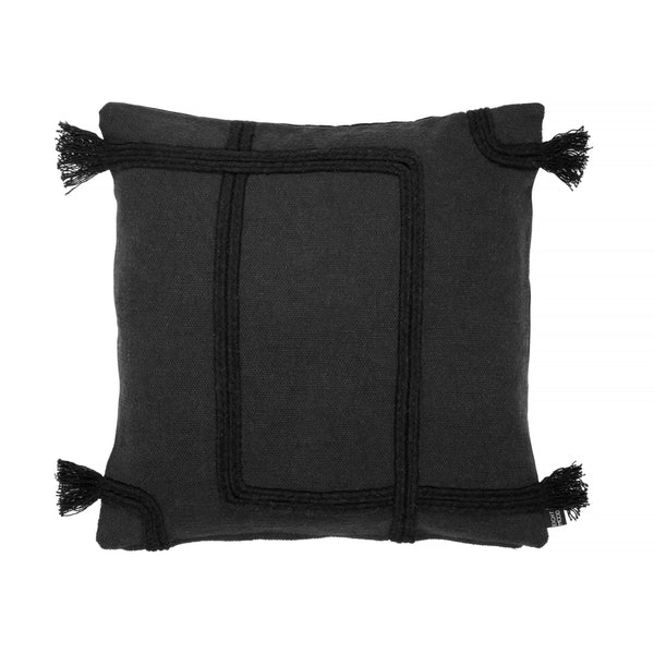 Vero, Cushion Cover, H50xW50cm, Black, Thassels