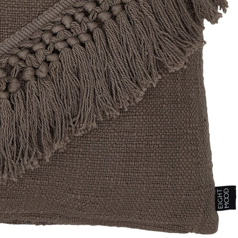 Fringles Cushion Cover, Soft Brown