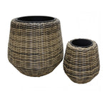Handbind, Pot, dia53/28xH47/32cm, Brown