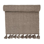 Homer, Carpet, W60xL120 cm, Brown/Off White, Tassels
